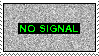 A stamp of the words 'no signal' with static behind them